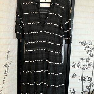 Missoni Black and White Fit and Flare Polo Dress
